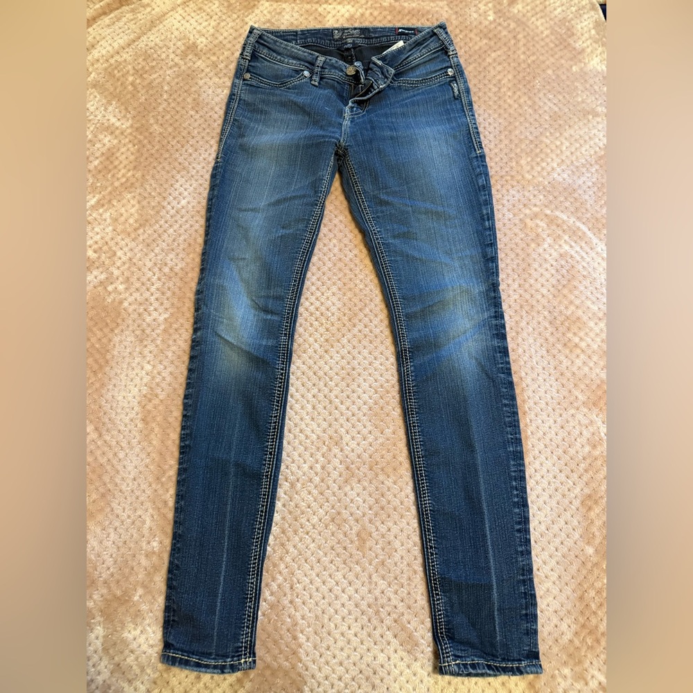 Silver Skinny Jeans